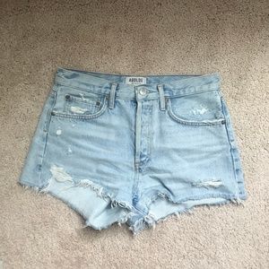 AGOLDE Parker Distressed Denim Shorts (Broken) 27